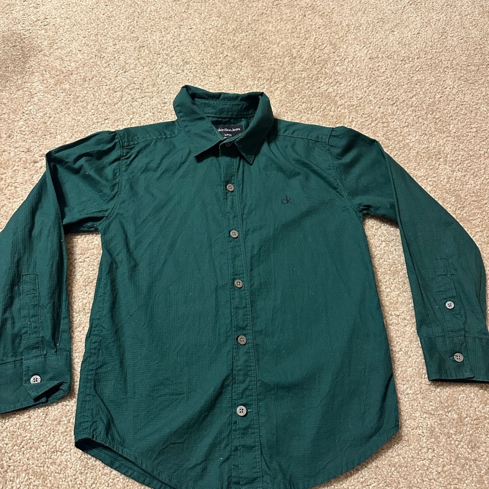 Calvin Klein Teal Long Sleeve Shirt